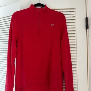 Vineyard Vines Boys Red Quarter-Zip Pullover - XL